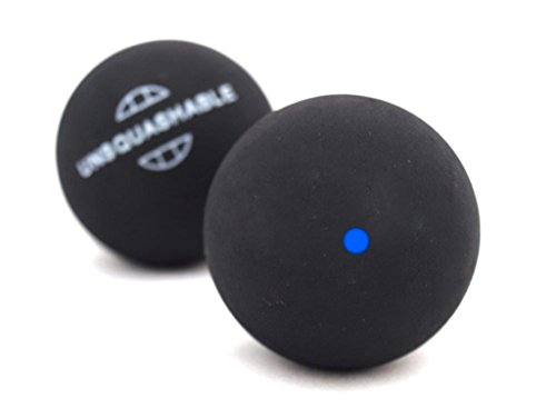 Unsquahable 382211 Squashbälle, 2er Pack, schwarz ,Blau Punk von Unsquashable