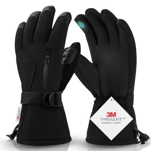 Uolifrem Skihandschuhe Herren und Damen Wasserdicht, 3M Thinsulate -35℉ Warme Winterhandschuhe, Touchscreen Handschuhe Atmungsaktiv Winddicht Handschuhe für Skifahren, Snowboarden, Wandern, Motorrad Uolifrem Skihandschuhe Herren und Damen Wasserdicht, 3M Thinsulate -35℉ Warme Winterhandschuhe, Touchscreen Handschuhe Atmungsaktiv Winddicht Handschuhe für Skifahren, Snowboarden, Wandern, Motorrad von Uolifrem