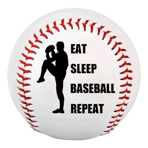 Uozonit Baseballball, Gedenkbaseball,Eat Sleep Baseball Wiederholen Sie professionelle Baseballs - Offizielle -Trainingsbälle, offizieller Trainings-Übungsball für Erwachsene und Jugendliche von Uozonit
