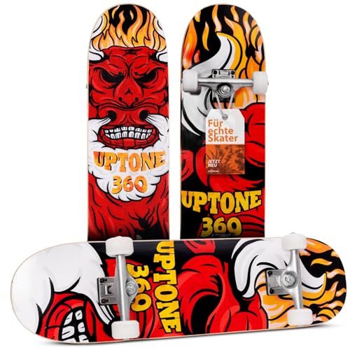 UpTone360 Skateboard für Jugendliche ab 14 Jahre – Hält bis zu 200 kg für atemberaubende Tricks, schnelle ABEC-9 Lager für Top-Geschwindigkeiten UpTone360 Skateboard für Jugendliche ab 14 Jahre – Hält bis zu 200 kg für atemberaubende Tricks, schnelle ABEC-9 Lager für Top-Geschwindigkeiten von UpTone360