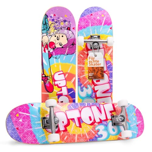 UpTone360 Skateboard für Jugendliche ab 14 Jahre – Hält bis zu 200 kg für atemberaubende Tricks, schnelle ABEC-9 Lager für Top-Geschwindigkeiten UpTone360 Skateboard für Jugendliche ab 14 Jahre – Hält bis zu 200 kg für atemberaubende Tricks, schnelle ABEC-9 Lager für Top-Geschwindigkeiten von UpTone360