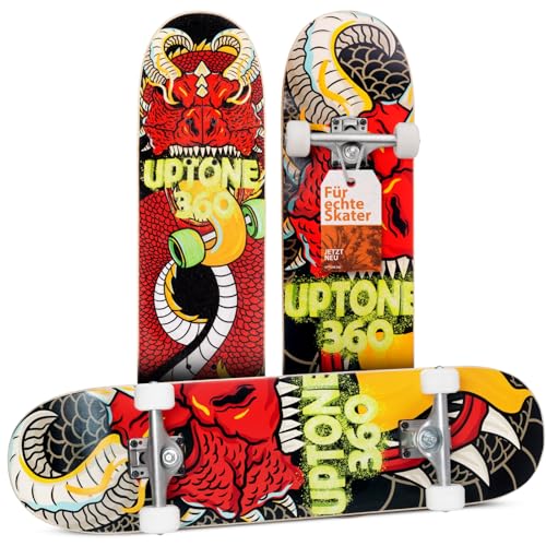 UpTone360 Skateboard für Jugendliche ab 14 Jahre – Hält bis zu 200 kg für atemberaubende Tricks, schnelle ABEC-9 Lager für Top-Geschwindigkeiten UpTone360 Skateboard für Jugendliche ab 14 Jahre – Hält bis zu 200 kg für atemberaubende Tricks, schnelle ABEC-9 Lager für Top-Geschwindigkeiten von UpTone360