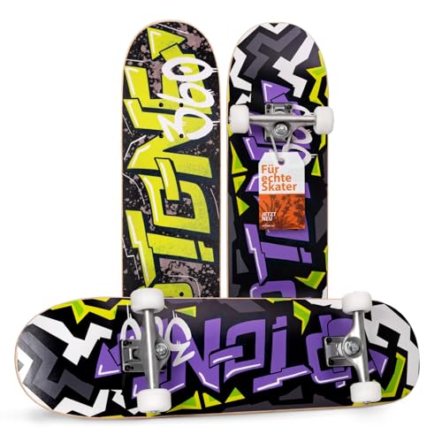UpTone360 Skateboard für Jugendliche ab 14 Jahre – Hält bis zu 200 kg für atemberaubende Tricks, schnelle ABEC-9 Lager für Top-Geschwindigkeiten UpTone360 Skateboard für Jugendliche ab 14 Jahre – Hält bis zu 200 kg für atemberaubende Tricks, schnelle ABEC-9 Lager für Top-Geschwindigkeiten von UpTone360