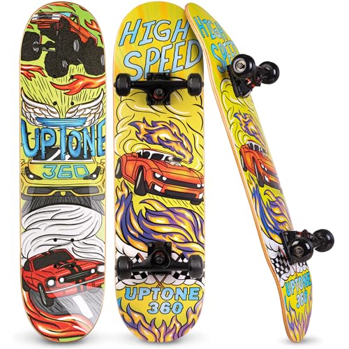 UpTone360 Skateboard für Kinder ab 6 Jahre – Sicher & Vielseitig auf Allen Untergründen, bis 150 kg belastbar – Für langanhaltenden Fahrspaß und Tricks – Perfekt für 6-14 Jahre UpTone360 Skateboard für Kinder ab 6 Jahre – Sicher & Vielseitig auf Allen Untergründen, bis 150 kg belastbar – Für langanhaltenden Fahrspaß und Tricks – Perfekt für 6-14 Jahre von UpTone360