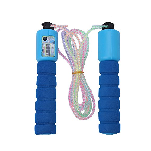 Uplory Springseil, verstellbares PVC-Springseil mit Zählergenauigkeit, Springseil für Fitness-Männer und -Frauen (Blue) von Uplory