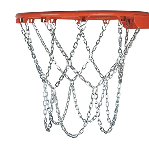 Robustes Basketballnetz, Ersatz-Stahlkettennetz für Basketballkorb, geflochtene Standardkette, Basketballnetz, Kettennetz für Basketballkorb von Uqezagpa