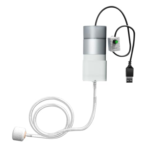 Tragbare USB-Luftpumpen für Aquarien, Belüfter, kleiner Sauerstoffgeber, Aquarium-Zubehör, USB-Luftpumpen, Stein, tragbar von Uqezagpa