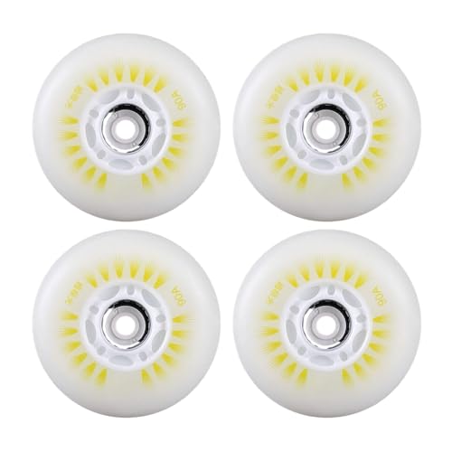 Uqezagpa 4 x blinkende Inline-Skate-Räder, LED-Beleuchtung, Skating-Rad, Gleitrolle, LED-Blinkrad, Blinkrad, Blinkrad, 4 Stück von Uqezagpa