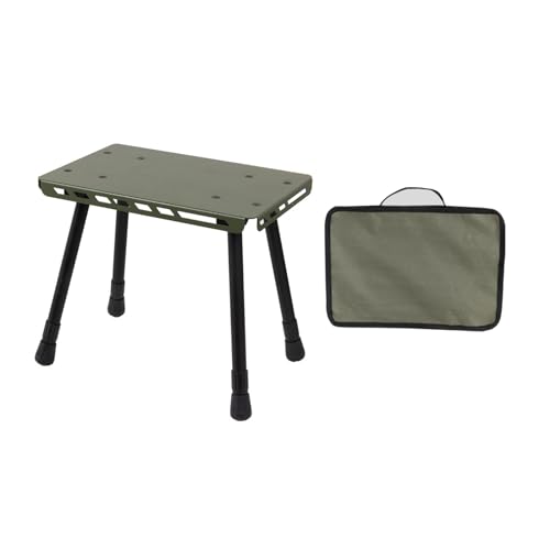 Uqezagpa Leichter 2-in-1 Outdoor-Tischhocker, Aluminiumlegierung, kleiner Tischstuhl, zusammenklappbar, kleiner Stuhl für Picknicks von Uqezagpa