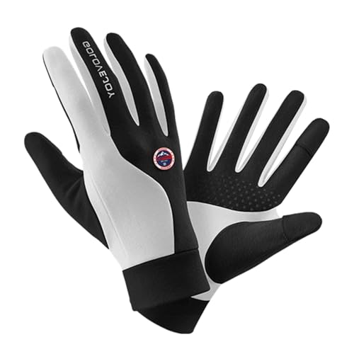 Uqezagpa Ski-Handschuhe, feuchtigkeitsableitend, Winterhandschuhe für Damen und Herren, kaltes Wetter, Snowboard, Rennrad, Handschuhe mit elastischen Bündchen von Uqezagpa