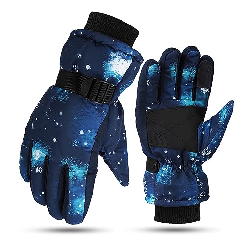 Uqezagpa Unisex-Schnee- und Skihandschuhe für kaltes Wetter, winddicht und wasserdicht, Touchscreen, Anti-Rutsch-Thermo-Handschuhe, warmes Futter, Erwachsene, Winterhandschuhe von Uqezagpa