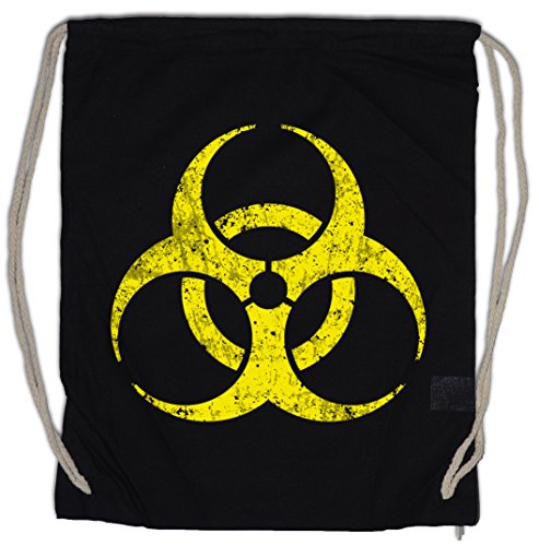 Urban Backwoods Black Biohazard Vintage Symbol Turnbeutel Sporttasche von Urban Backwoods