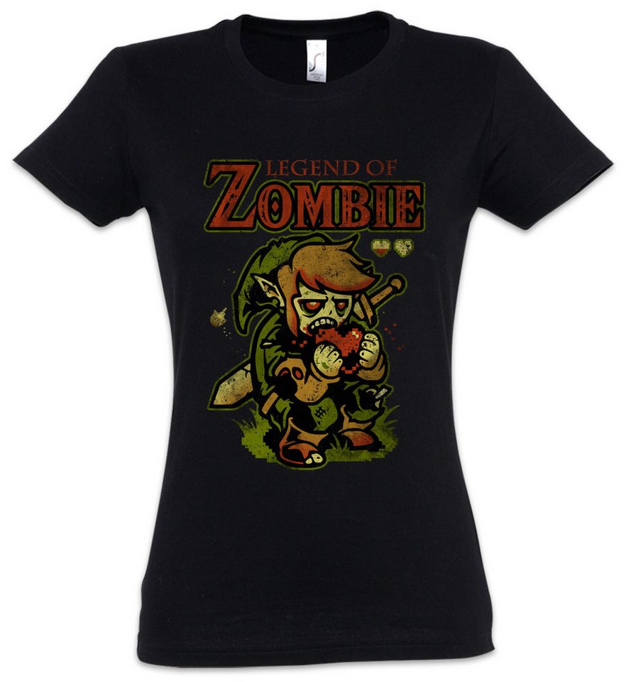 Urban Backwoods Print-Shirt Legend Of Zombie Damen T-Shirt Fun Zombie Heart Eating Brain Zelda The (1-tlg) Game Walking Dead von Urban Backwoods