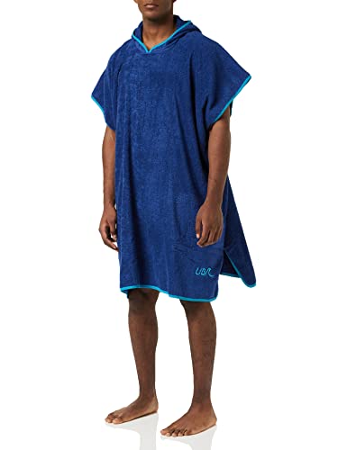 Urban Beach with Hood Erwachsene Kapuze Festival Camping Poncho, blau, One Size (Adults) von Urban Beach