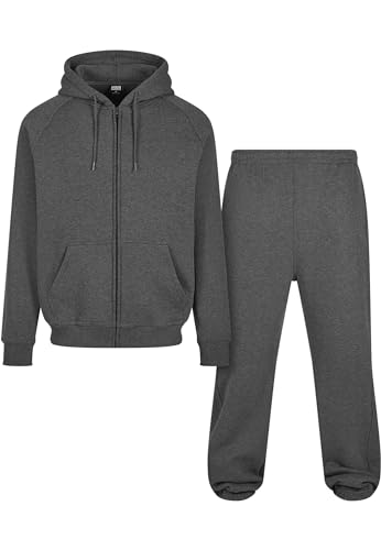 Urban Classics Herren Jogginganzug Blanc Suit, lässiges Kapuzensweatshirt mit Jogginghose, charcoal, 4XL von Urban Classics