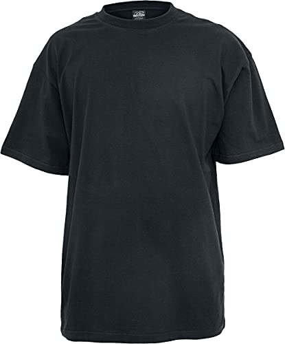 Urban Classics Herren T-Shirt Tall Tee, Oversized T-Shirt für Männer, Baumwolle, gerippter Rundhals, black, 6XL von Urban Classics