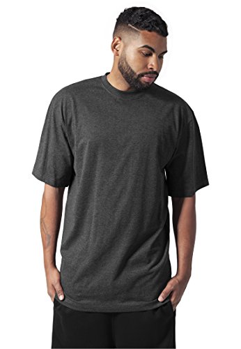 Urban Classics Herren T-Shirt Tall Tee, Oversized T-Shirt für Männer, Baumwolle, gerippter Rundhals, charcoal, 4XL von Urban Classics