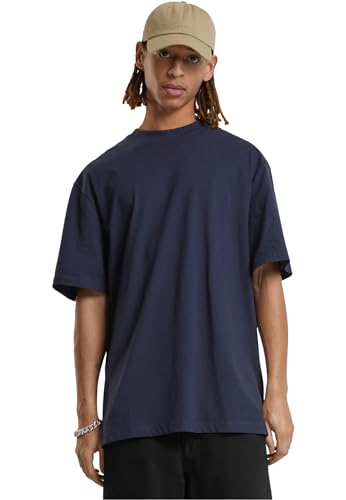 Urban Classics Herren T-Shirt Tall Tee, Oversized T-Shirt für Männer, Baumwolle, gerippter Rundhals, navy, XL von Urban Classics