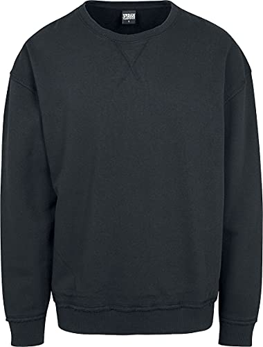 Urban Classics Herren Pullover Oversized Open Edge Crew Sweatshirt, schwarz, M, TB1590-00007 von Urban Classics