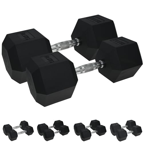 Urban Fitness Pro Hex-Hantel, gummiert, 1 Paar von Urban Fitness