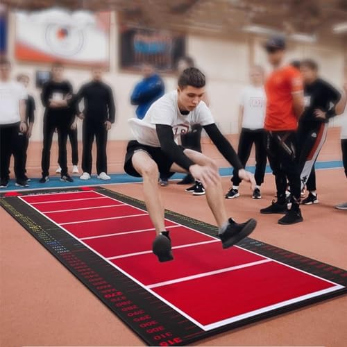 Weitsprung Matte Anti -Skid -Stehweitsprung -Übungsmatte mit Skala, Outdoor-Kee-Resistente Bodenbelag für Leichtathletik, Weiche Gummi -Jump -Seilmatte(Color:Kids (200 x 80 cm)) von UrbanUp