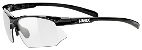 uvex Unisex – Erwachsene, sportstyle 802 V Sportbrille, selbsttönend, black/smoke, one size von Uvex