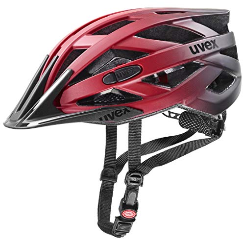 uvex i-vo cc - leichter Allround-Helm für Damen und Herren - individuelle Größenanpassung - erweiterbar mit LED-Licht - red black - 56-60 cm von Uvex