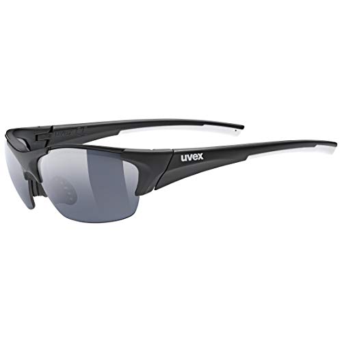 uvex Unisex – Erwachsene, blaze III Sportbrille, inkl. Wechselscheiben, black matt/smoke, one size von Uvex