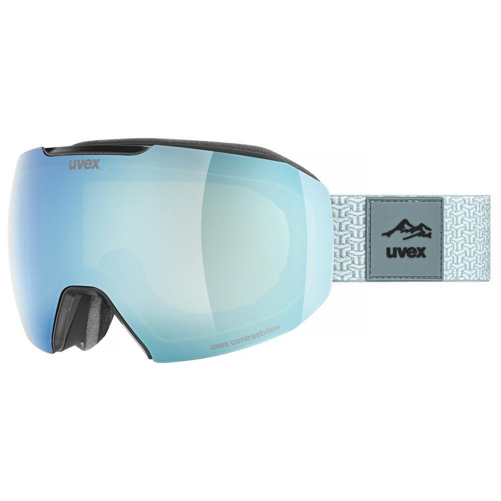 Uvex Epic Attract Ski Goggles Blau Mirror Sapphire Contrastview Green Clear/CAT3+Yellow Clear/CAT1 von Uvex