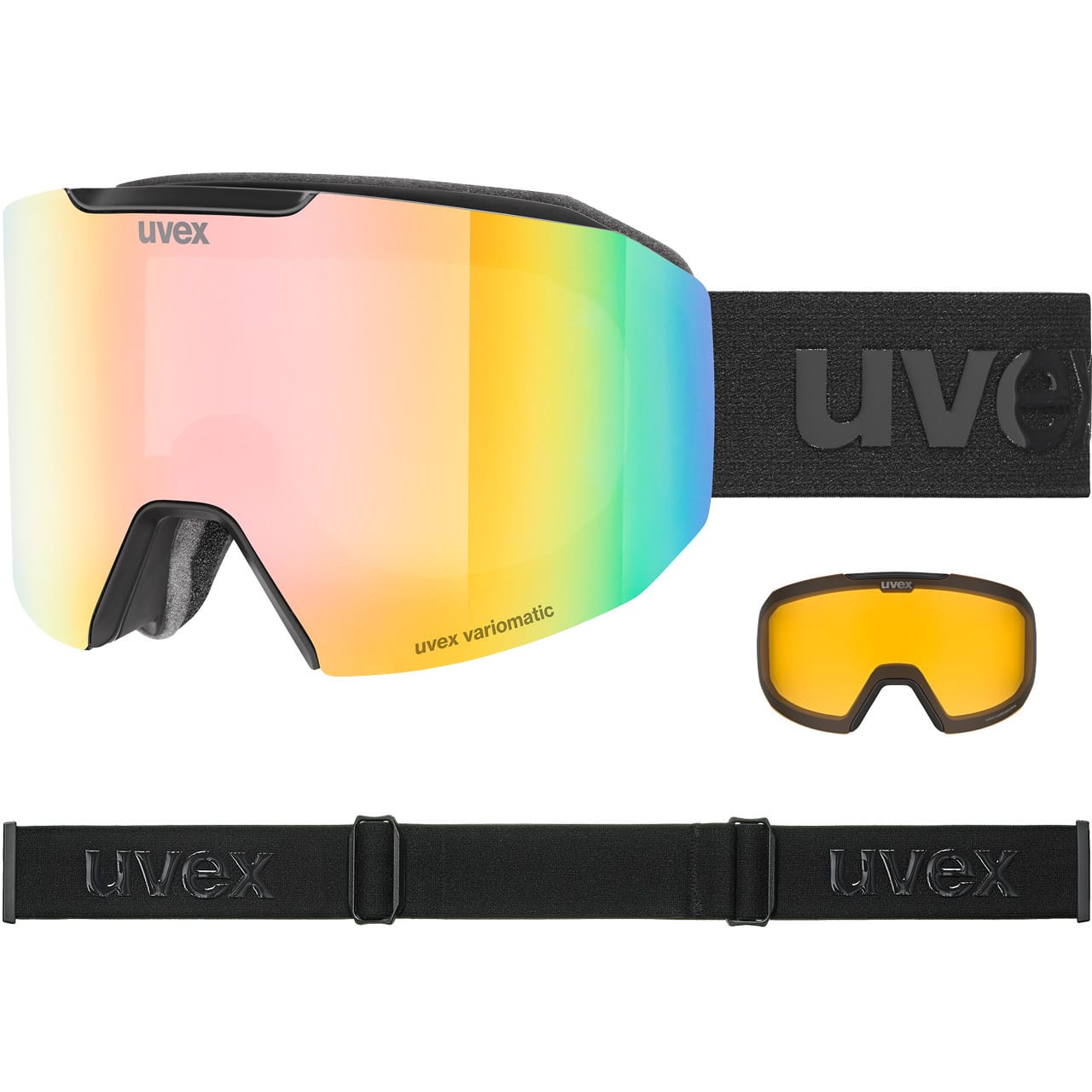 Uvex Evidnt ATTRACT V S black matt / mirror rainbow + Ersatzscheibe Uvex Evidnt ATTRACT V S black matt / mirror rainbow + Ersatzscheibe von Uvex
