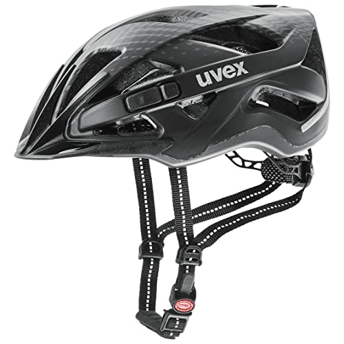 uvex city active - sicherer City-Helm für Damen und Herren - inkl. LED-Licht - individuelle Größenanpassung - black matt - 56-60 cm von Uvex