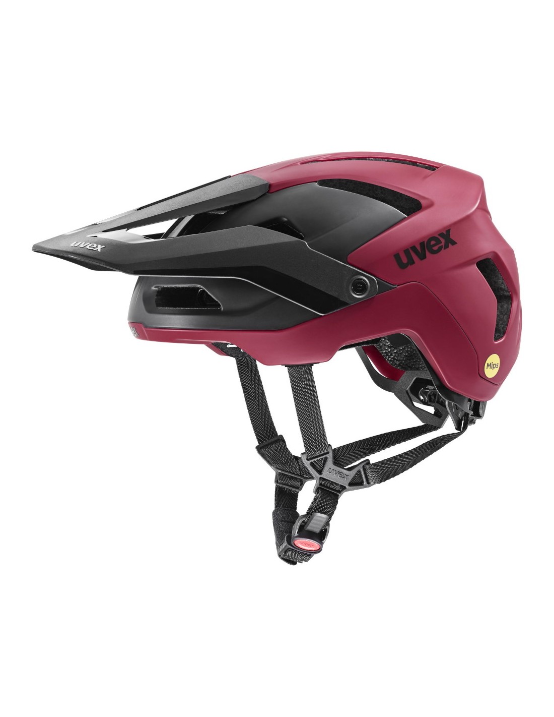 Uvex Fahrradhelm renegade MIPS, ruby red-black matt Fahrradhelmgröße - M, von Uvex