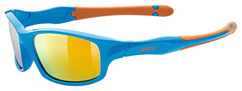 uvex sportstyle 507 - Sonnenbrille für Kinder - verspiegelt - inkl. Kopfband - blue-orange/orange - one size von Uvex