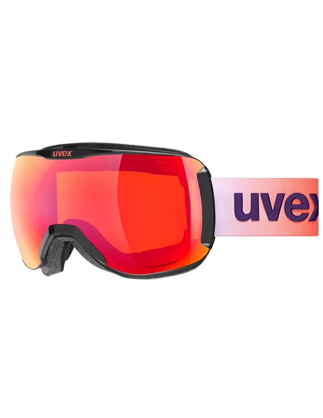 Uvex Skibrille Downhill 2100 CV, black, mirror scarlet S2 colorvision orange von Uvex
