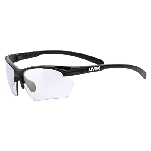 uvex sportstyle 802 V small - Sportbrille für Damen und Herren - selbsttönend - beschlagfrei - black matt/smoke - one size von Uvex