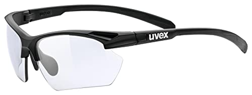 uvex sportstyle 802 V small - Sportbrille für Damen und Herren - selbsttönend - beschlagfrei - black matt/smoke - one size von Uvex