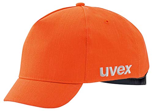 Uvex U-Cap Sport Hi-Viz Anstoßkappe - Kurzer Schirm - Warnorange - 52-54 cm 52-54 cm von Uvex