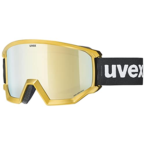 uvex athletic CV chrom gold - Skibrille für Damen und Herren - konstraststeigernd - vergrößertes, beschlagfreies Sichtfeld - yellow-chrome/gold-green - one size uvex athletic CV chrom gold - Skibrille für Damen und Herren - konstraststeigernd - vergrößertes, beschlagfreies Sichtfeld - yellow-chrome/gold-green - one size von Uvex