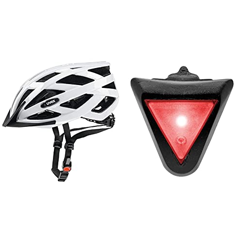 Uvex Unisex – Erwachsene, i-vo Fahrradhelm, White, 52-57 cm & Unisex - Erwachsene, Plug-in LED für i-vo/airwing/Finale junior Zubehör, one Size von Uvex