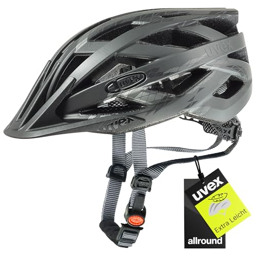 uvex i-vo cc - Leichter Allround-Helm für Damen und Herren - individuelle Größenanpassung - erweiterbar mit LED-Licht - Black-Smoke matt - 52-57 cm uvex i-vo cc - Leichter Allround-Helm für Damen und Herren - individuelle Größenanpassung - erweiterbar mit LED-Licht - Black-Smoke matt - 52-57 cm von Uvex
