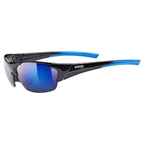 uvex Unisex – Erwachsene, blaze III Sportbrille, inkl. Wechselscheiben, black blue/blue, one size von Uvex