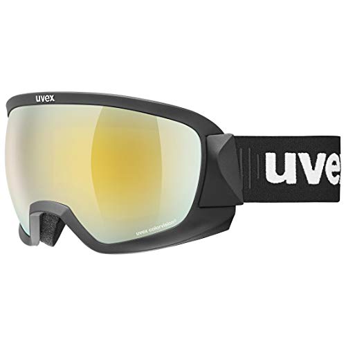uvex contest CV - Skibrille für Damen und Herren - konstraststeigernd - verzerrungsfreie Sicht - black matt/gold-green - one size uvex contest CV - Skibrille für Damen und Herren - konstraststeigernd - verzerrungsfreie Sicht - black matt/gold-green - one size von Uvex