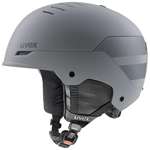 uvex Wanted - robuster Skihelm für Damen und Herren - individuelle Größenanpassung - Nackenwärmer - Rhino matt - 58-62 cm von Uvex