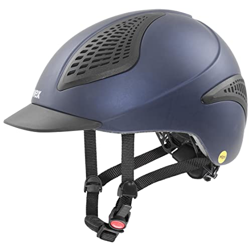 uvex exxential II Mips - leichter Reithelm für Damen und Herren - MIPS-Sysytem - individuelle Größenanpassung - navy matt - 55-57 cm von Uvex