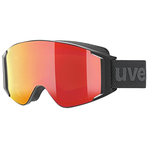 uvex g.gl 3000 TO - Skibrille für Damen und Herren - mit Wechselscheibe - vergrößertes, beschlagfreies Sichtfeld - black matt/red-lasergold lite - one size uvex g.gl 3000 TO - Skibrille für Damen und Herren - mit Wechselscheibe - vergrößertes, beschlagfreies Sichtfeld - black matt/red-lasergold lite - one size von Uvex