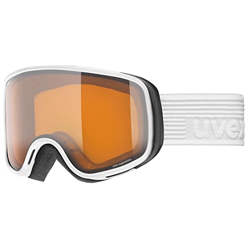 uvex Unisex Kinder, scribble LG Skibrille, white/lasergold-clear, one size von Uvex