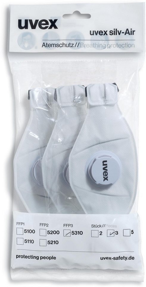 Uvex Zahnschutz Faltmaske Silv-Air Premium 5310 FFP3 Uvex Zahnschutz Faltmaske Silv-Air Premium 5310 FFP3 von Uvex