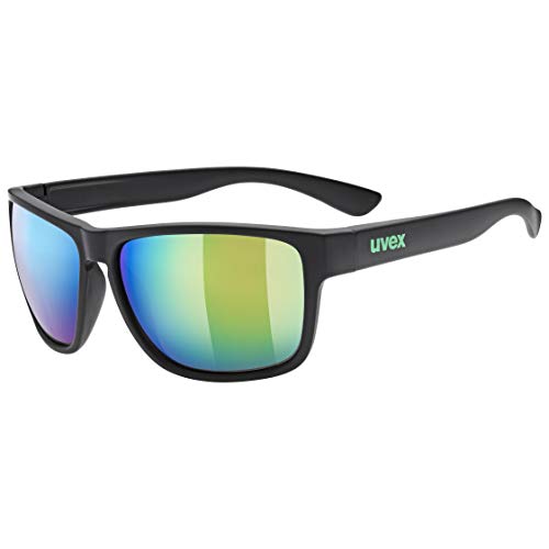 uvex LGL 36 CV - Sonnenbrille für Damen und Herren - konstraststeigernd & verspiegelt - Filterkategorie 3 - black matt/green - one size uvex LGL 36 CV - Sonnenbrille für Damen und Herren - konstraststeigernd & verspiegelt - Filterkategorie 3 - black matt/green - one size von Uvex
