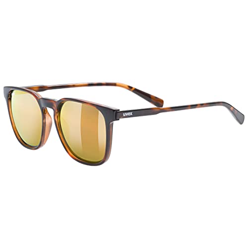 uvex LGL 49 P - Sonnenbrille für Damen und Herren - polarisiert - verspiegelt - havanna/gold - one size von Uvex