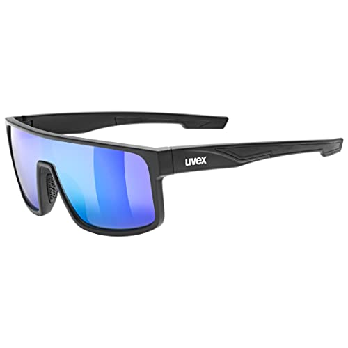 uvex LGL 51 - Sonnenbrille für Damen und Herren - verspiegelt - Filterkategorie 3 - black matt/green - one size von Uvex
